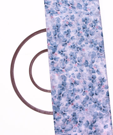 Light Blue Colour Floral Digital Print Chiffon Fabric